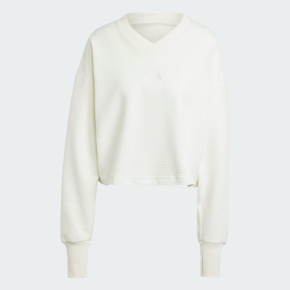 adidas All Szn Ribbed V-Neck Sweatshirt
