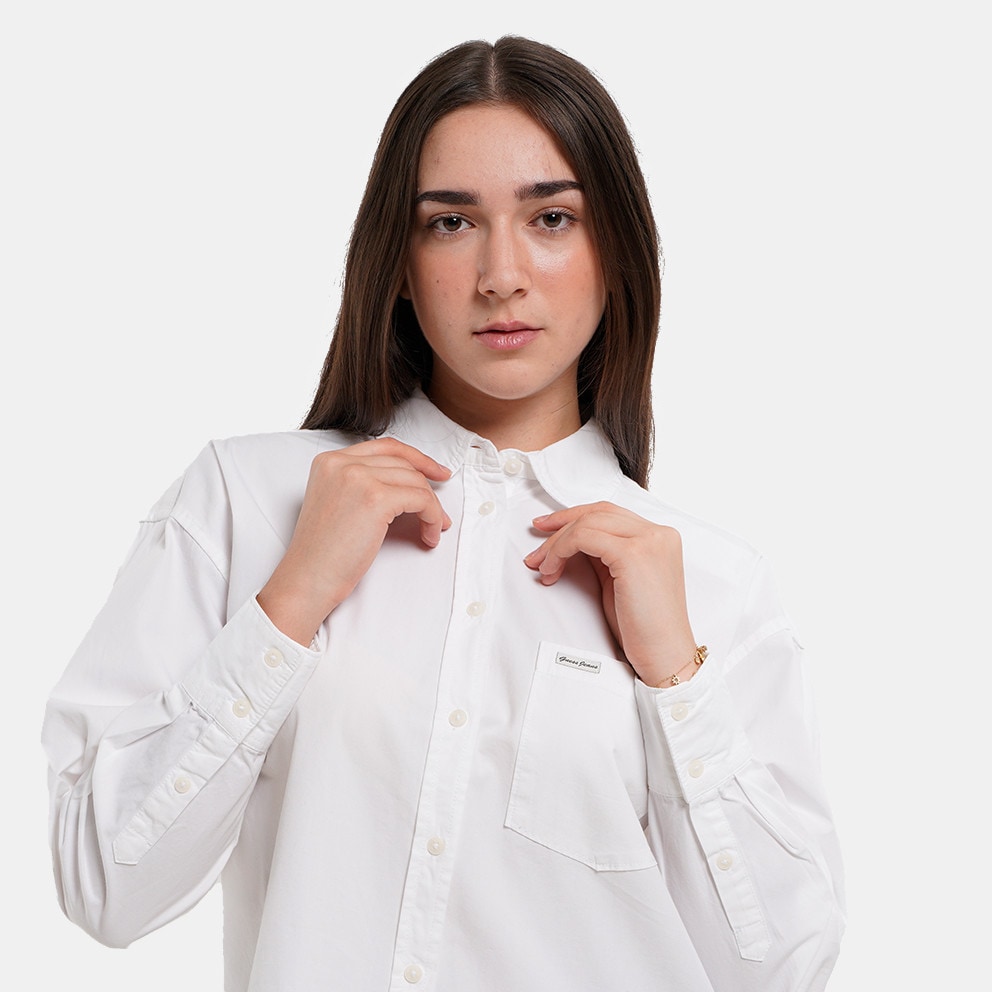 Guess Gj Ls Os Pocket Oversized Γυναικείο Πουκάμισο