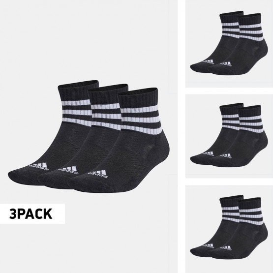 adidas 3-Stripes Cushioned Sportswear Mid-Cut Socks 3 Pai