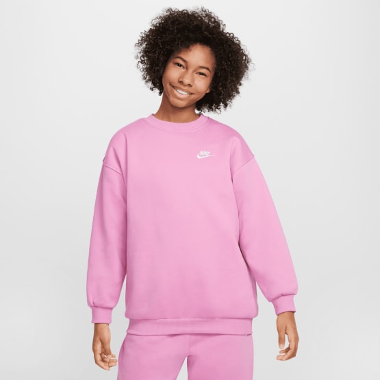 Nike Steertwear Club Flee Oversized Crew LBR Παιδική Μακρυμάνικη Μπλούζα