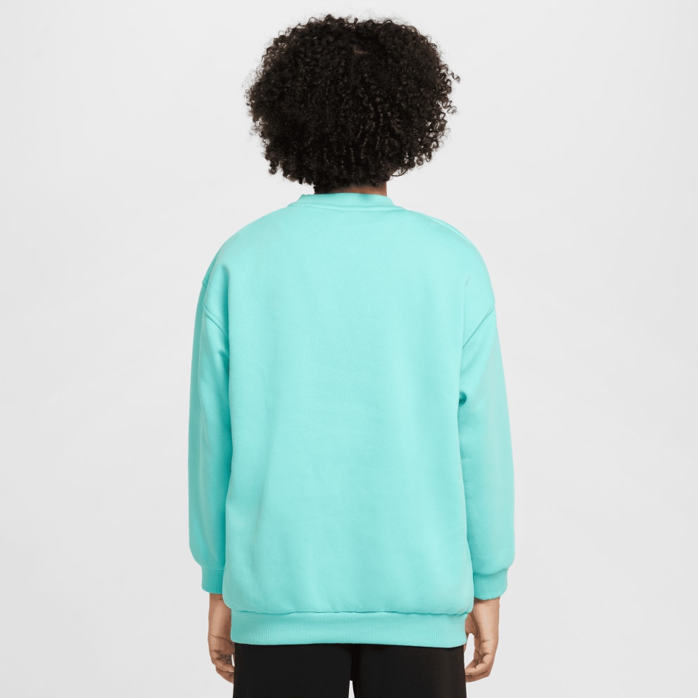 Nike Steertwear Club Flee Oversized Crew LBR Παιδική Μακρυμάνικη Μπλούζα
