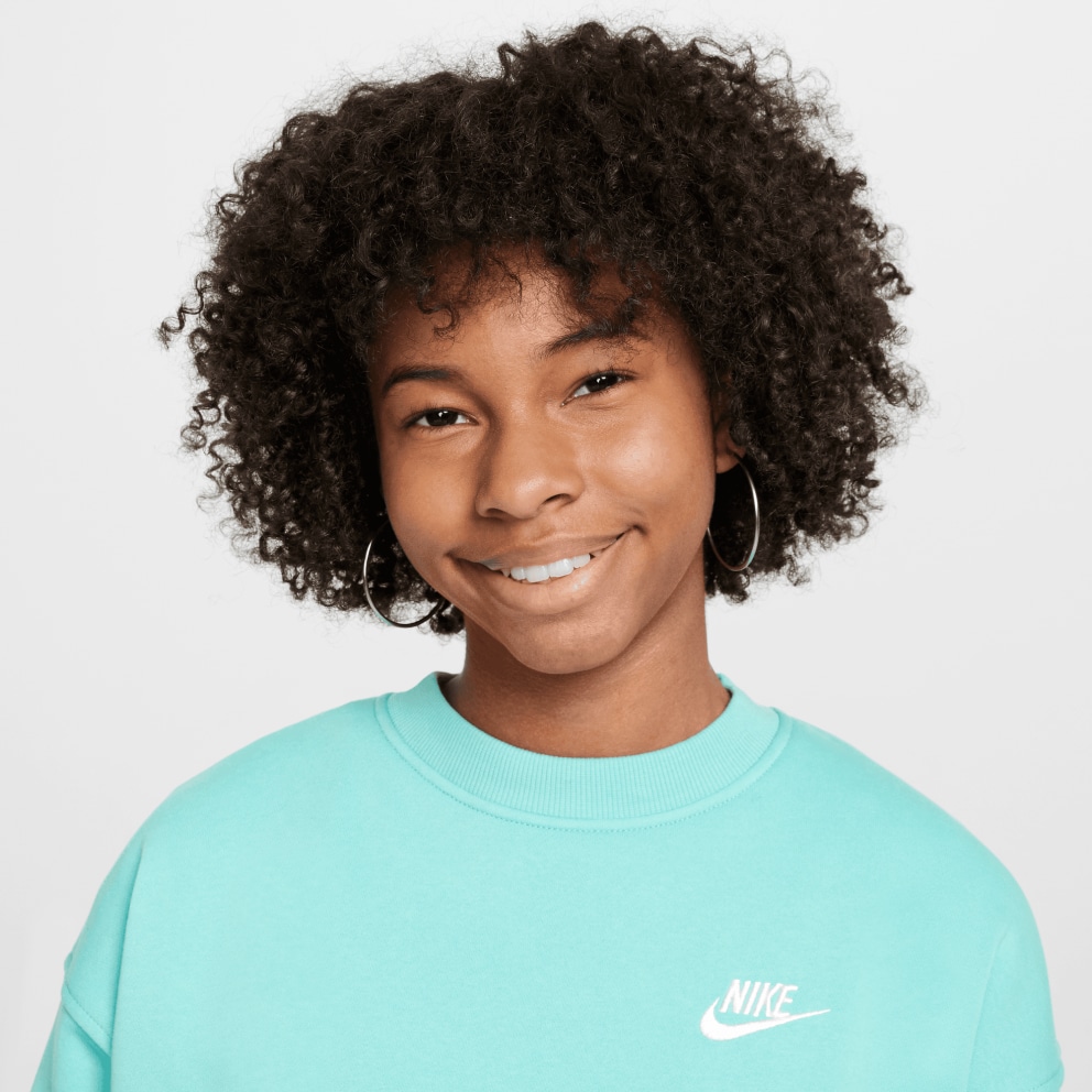 Nike Steertwear Club Flee Oversized Crew LBR Παιδική Μακρυμάνικη Μπλούζα