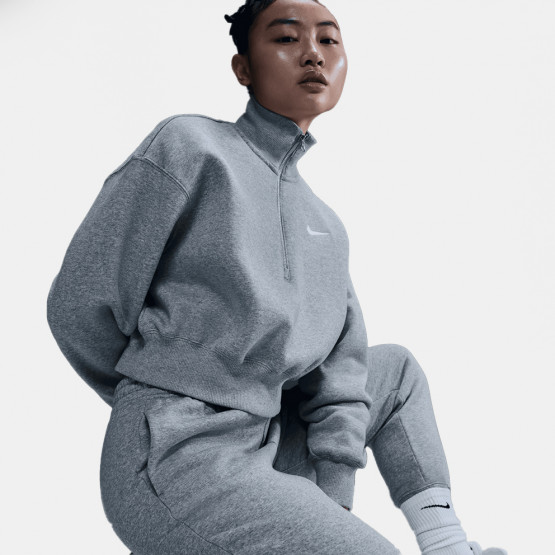Nike Steertwear Phoenix Flee Quarter Zip Crop Γυναικείο Φούτερ