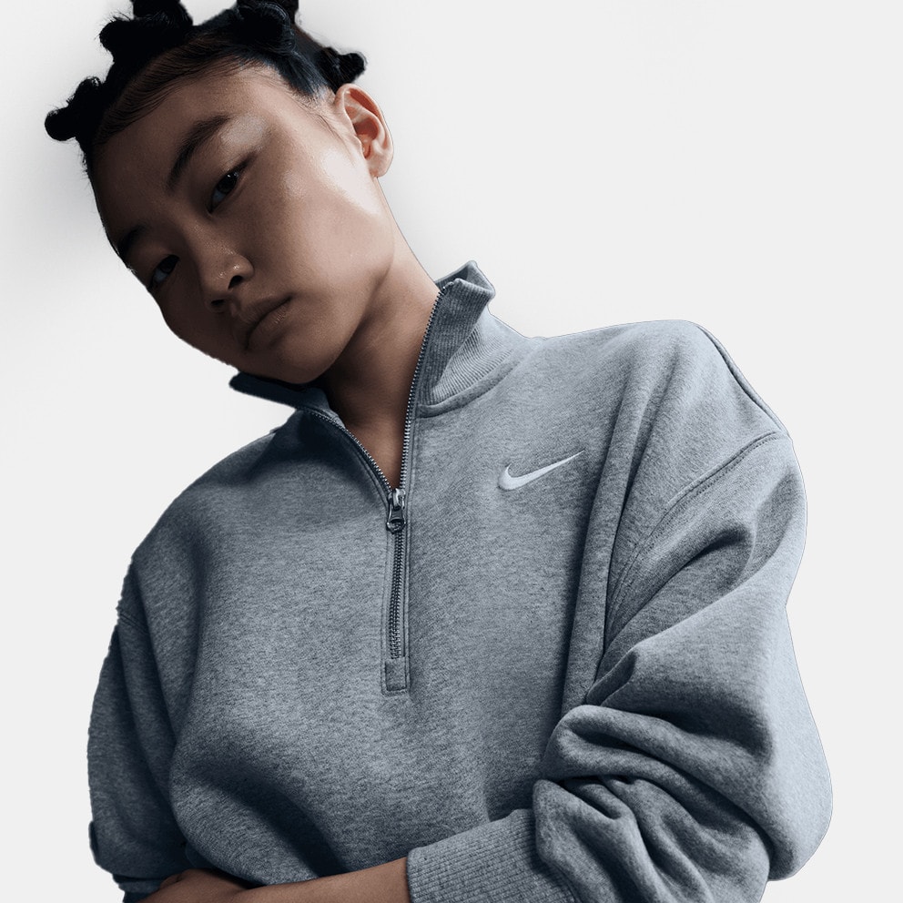 Nike Streetwear Phoenix Fleece Quarter Zip Crop Women’s Sweatshirt