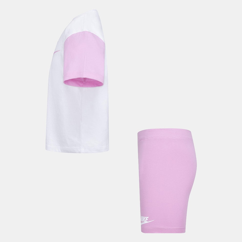 Nike (G)Cblk Tee/Sht Wht/Pnk$