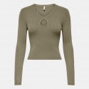 Only Onlmeddi Ls Peek A Boo V-Neck Cc Knt