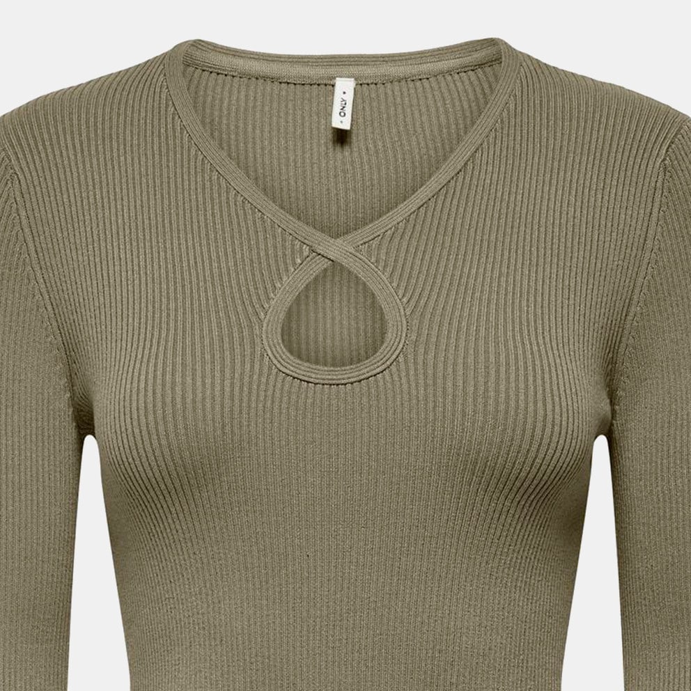 Only Onlmeddi Ls Peek A Boo V-Neck Cc Knt