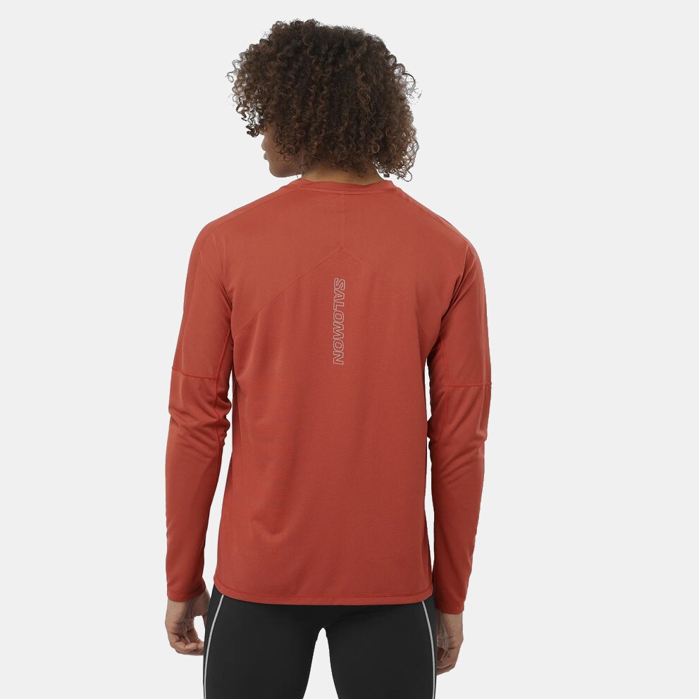 Salomon Apparel Sense Aero Ls Tee Gfx M-Tandoori S