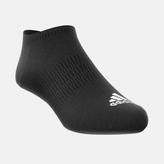 adidas Thin And Light No Show Socks 3 Pairs Medium Grey Heather White Black IC1328
