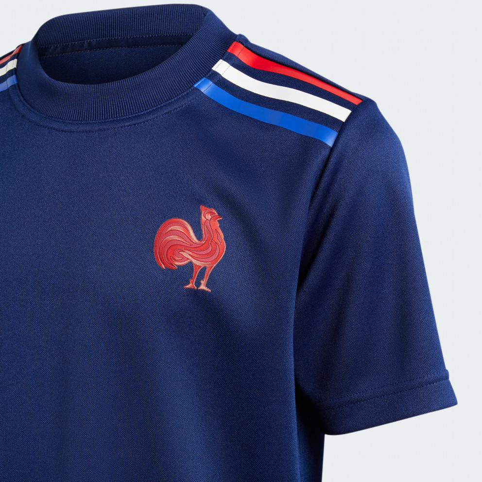 adidas France Rugby Home Supporter Tee Kids