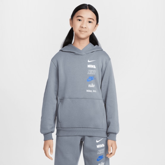 Nike Steertwear Club Flee Hoodie Logo Παιδική Μπλούζα με Κουκούλα