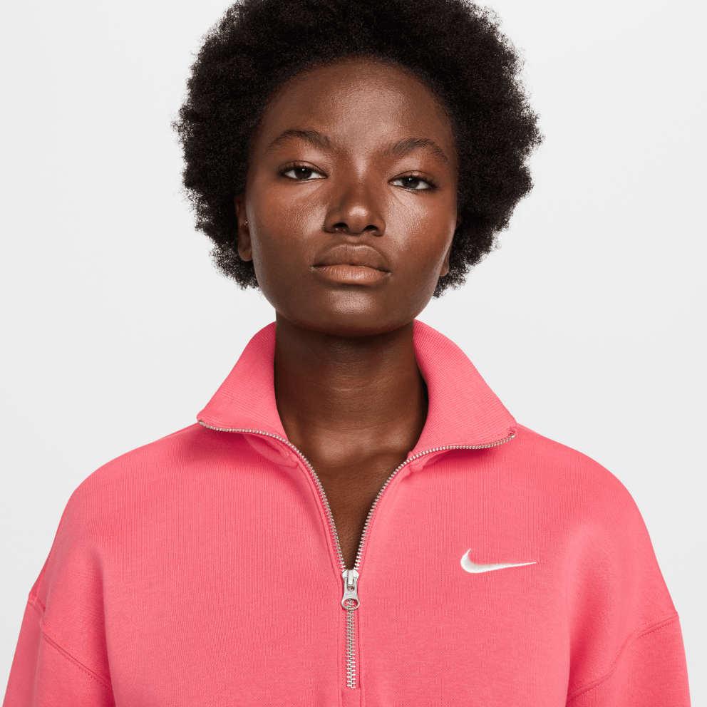 Nike Steertwear Phoenix Flee Quarter Zip Crop Γυναικείο Φούτερ