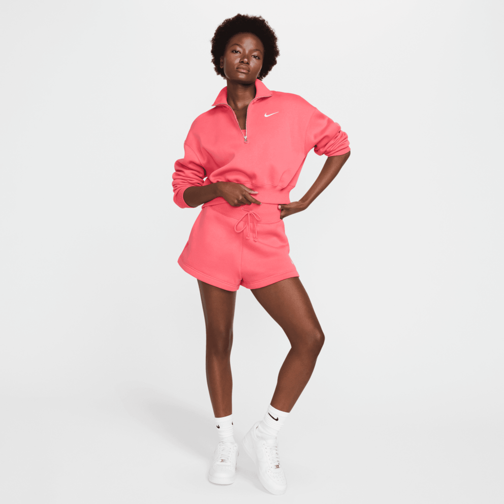Nike Steertwear Phoenix Flee Quarter Zip Crop Γυναικείο Φούτερ