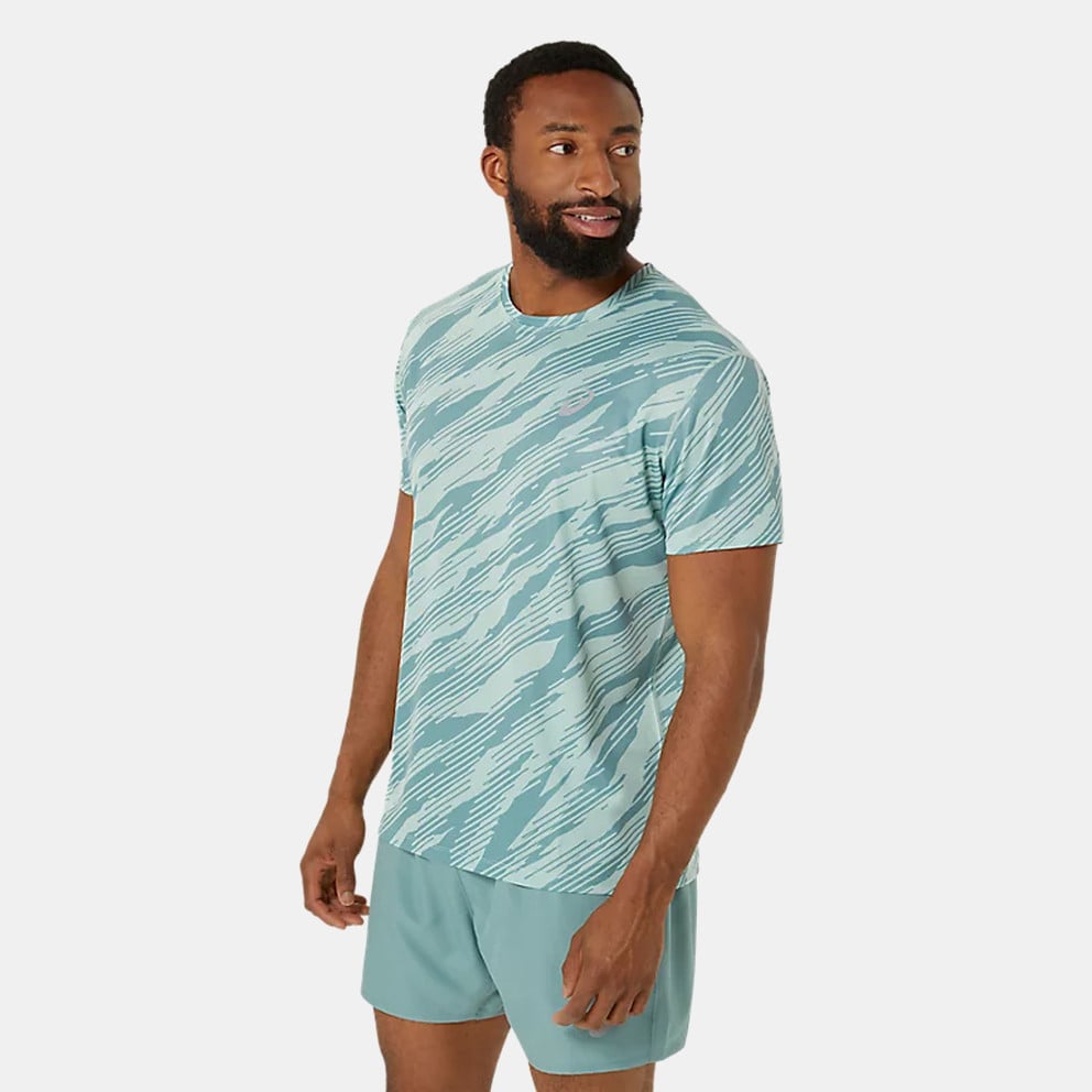 ASICS Performance Core All Over Print Ss Top Μπλού