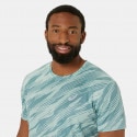 ASICS Performance Core All Over Print Ss Top Μπλού