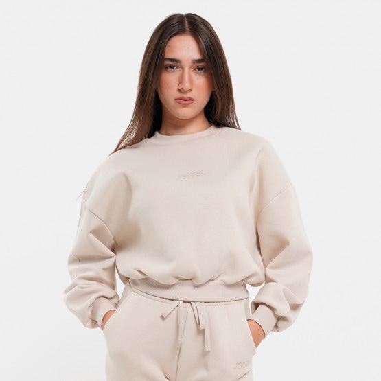 Target Loose Crop Crewneck Fleece "Joyful"