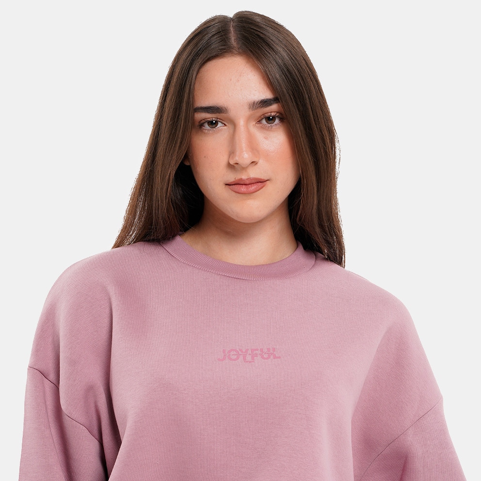 Target Loose Crop Crewneck Fleece "Joyful"