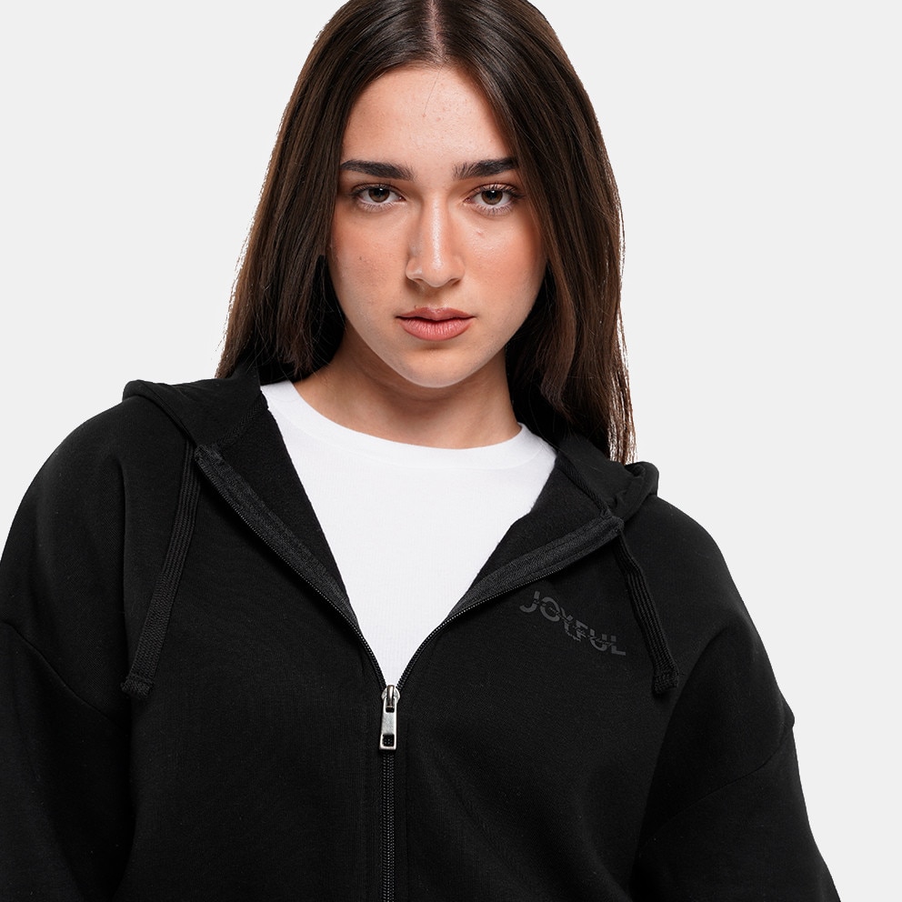 Target Loose Crop Jacket Fleece "Joyful" Γυναικείο Μπουφάν