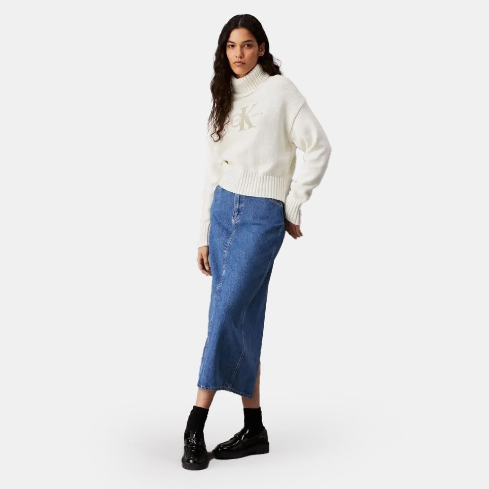 Calvin Klein Chenille Monologo Γυναικεία Πλεκτή Μπλούζα