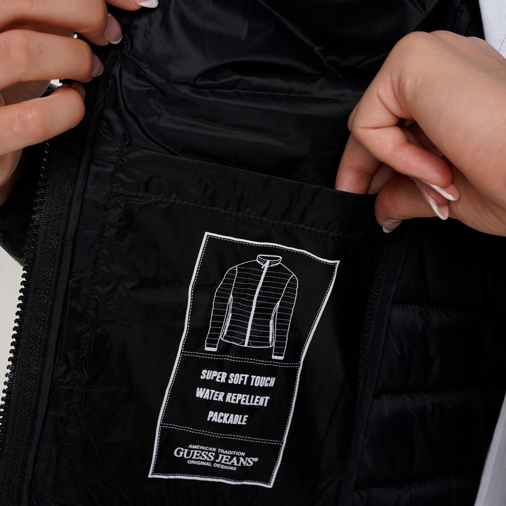 Guess Gj Hooded Puffer Μπουφαν Γυναικειο