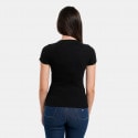 Guess Gj Ss Cn Slim Rib Emb Tee Μπλουζα Γυναικειο