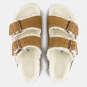 Birkenstock Leather Arizona Shearling Leve Mink La Men's Sandals