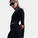 Nike Streetwear Γυναικεία Cropped Μπλούζα με Μακρύ Μανίκι