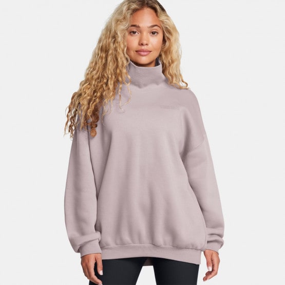 Under Armour Icon Oversized Fit Fleece Mock Crew Γυναικείο Φούτερ