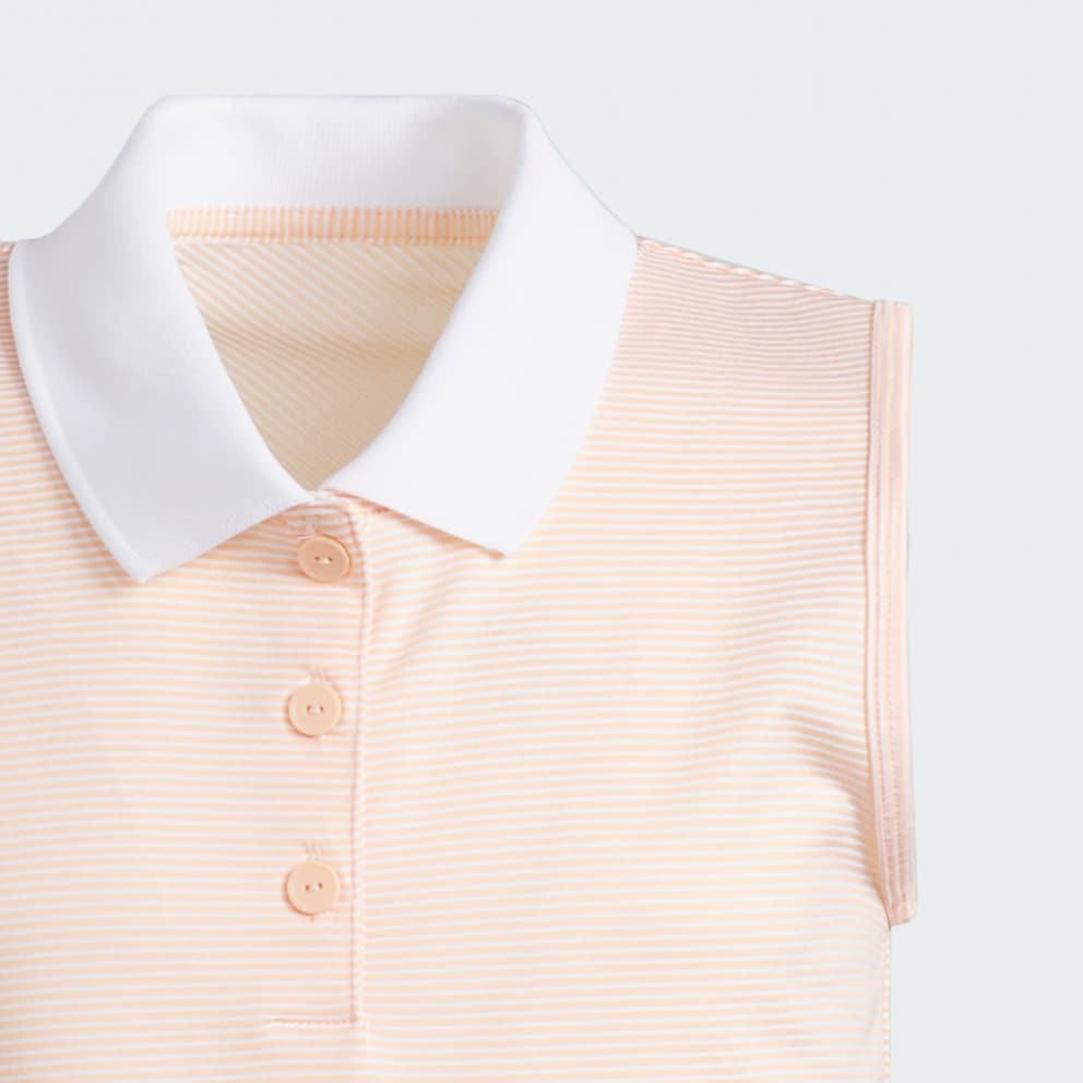 adidas Ottoman Striped Sleeveless Polo Shirt