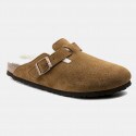 Birkenstock Leather Boston Shearling Leve Mink Laf Women's Sandals