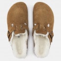 Birkenstock Leather Boston Shearling Leve Mink Laf Women's Sandals