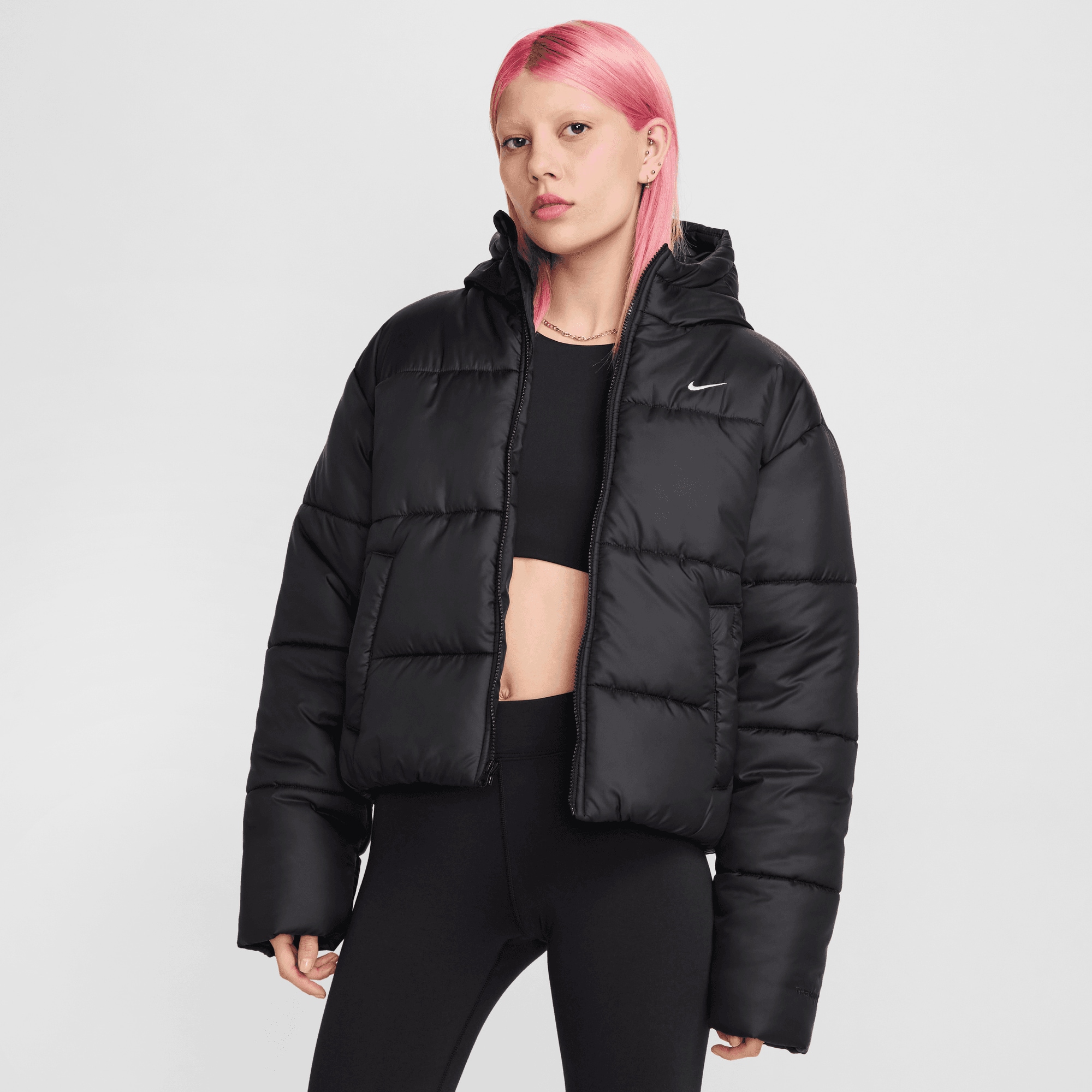  Nike Sportswear Therma-FIT Γυναικείο Puffer Μπουφάν με Κουκούλα (9000190442_1480) 2025