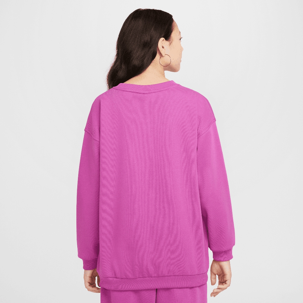 Nike Steertwear Club Flee Oversized Crew LBR Παιδική Μπλούζα Μακρύ Μανίκι 