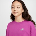Nike Steertwear Club Flee Oversized Crew LBR Παιδική Μπλούζα Μακρύ Μανίκι 