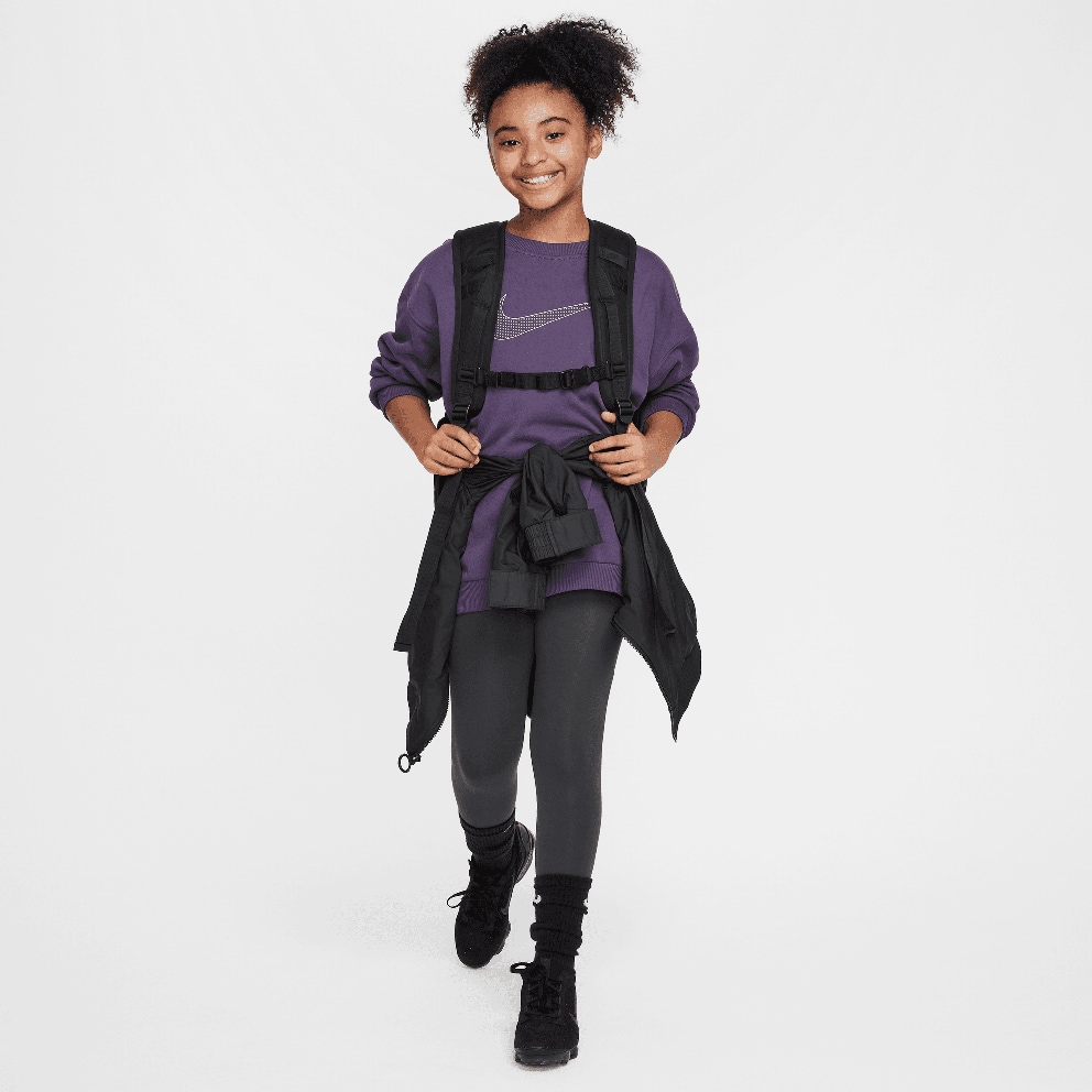 Nike Steertwear Club Flee Crew Shine Παιδική Μπλούζα Μακρύ Μανίκι