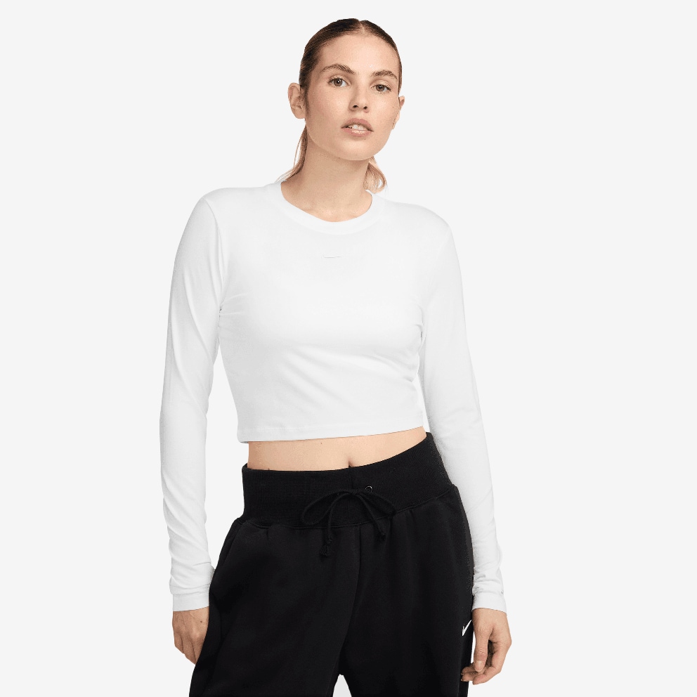 Nike Streetwear Γυναικεία Cropped Μπλούζα με Μακρύ Μανίκι