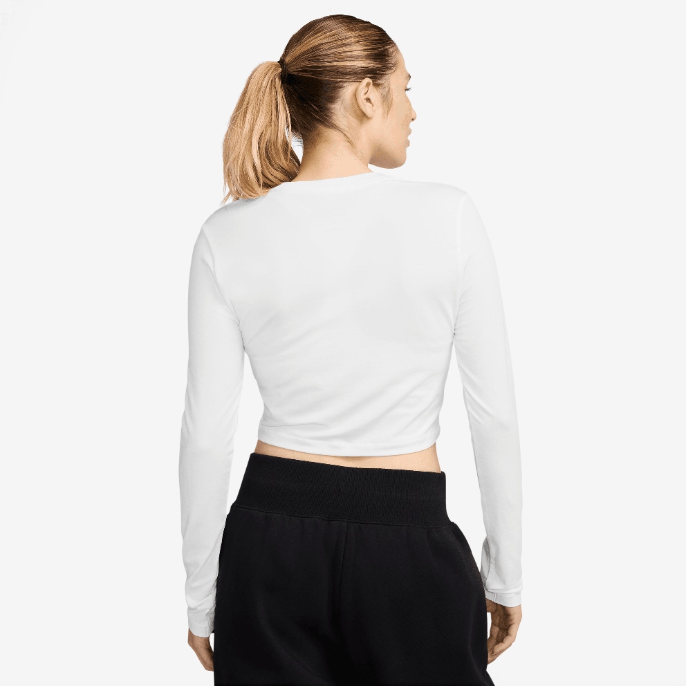 Nike Streetwear Γυναικεία Cropped Μπλούζα με Μακρύ Μανίκι