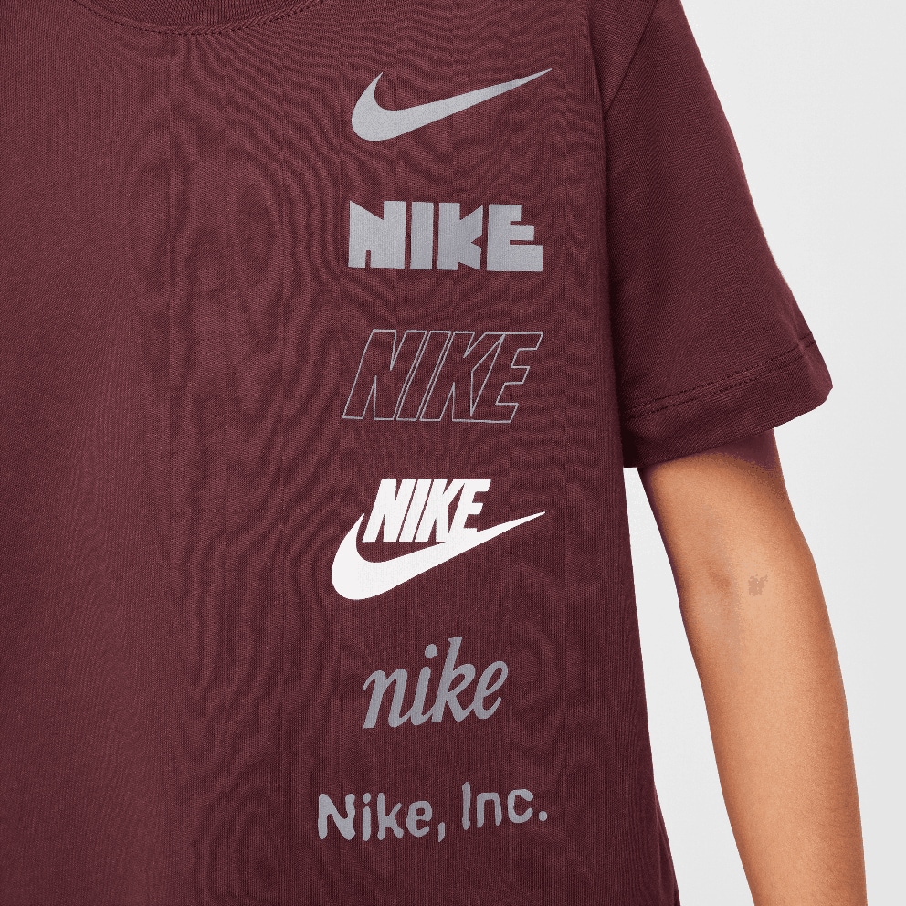 Nike K Nsw Tee Logo Burgundy Crush HQ2289 652