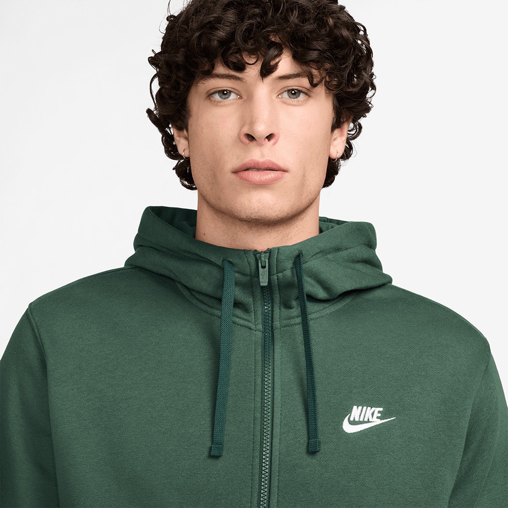 Nike Sportswear Club Full-Zip Ανδρική Μπλούζα με Κουκούλα