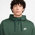 Nike Sportswear Club Full-Zip Ανδρική Μπλούζα με Κουκούλα