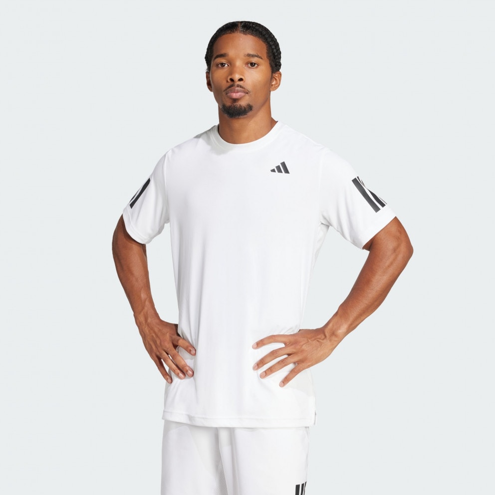 Camiseta adidas Run Logo adidas Club Tennis Climacool 3 Stripes Tee White JE0413