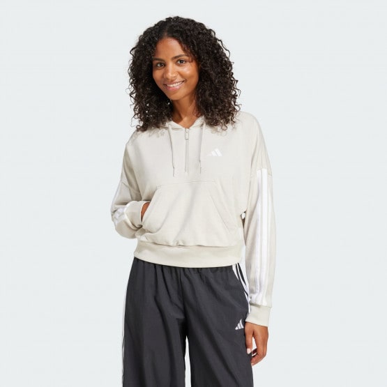 adidas sportswear Essentials 3-Stripes French Terry Quarter-Zip Hood
