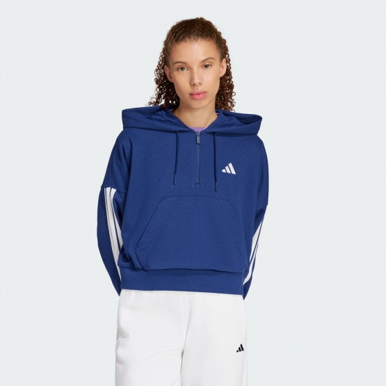 adidas sportswear Essentials 3-Stripes French Terry Quarter-Zip Hood