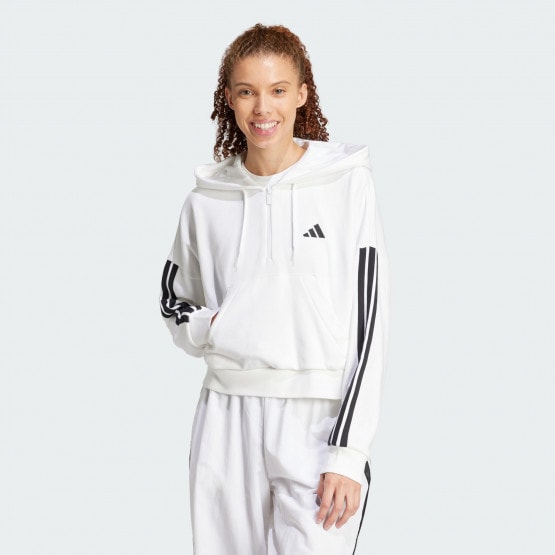 adidas sportswear Essentials 3-Stripes French Terry Quarter-Zip Hood