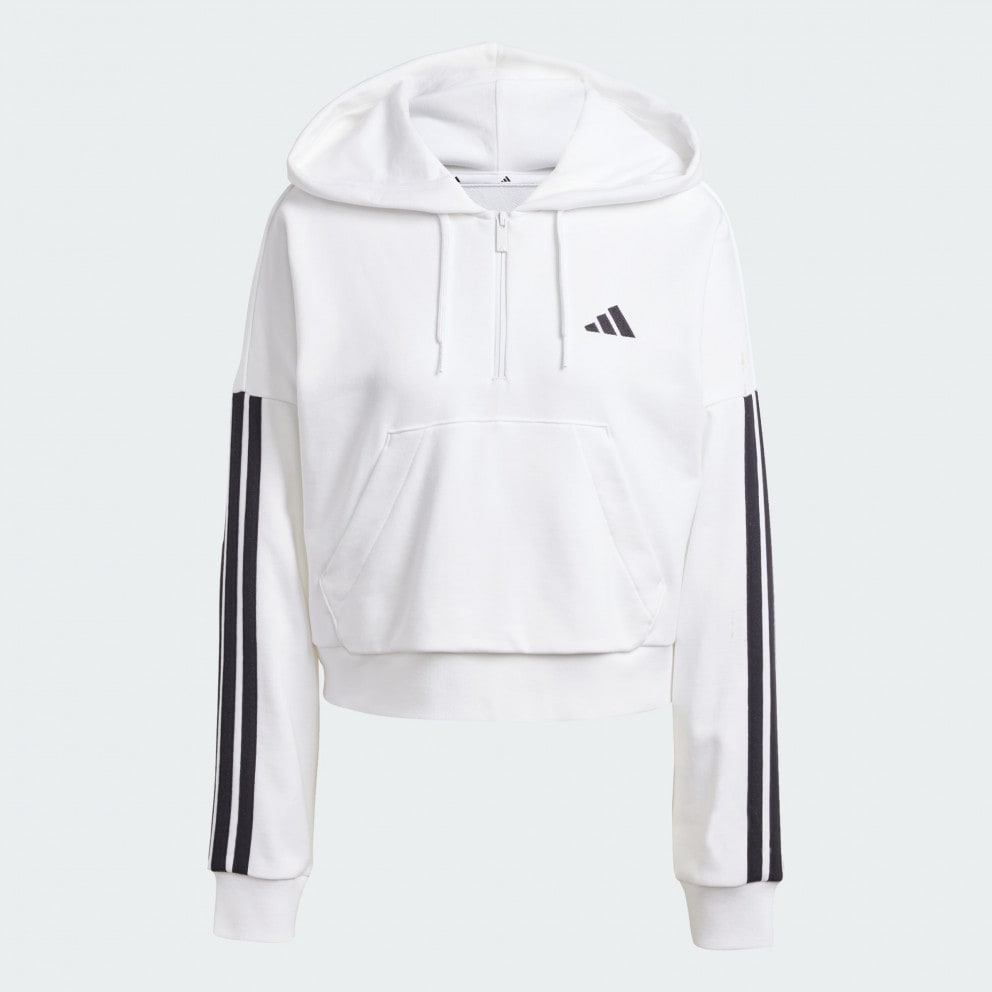 adidas sportswear Essentials 3-Stripes French Terry Quarter-Zip Hood