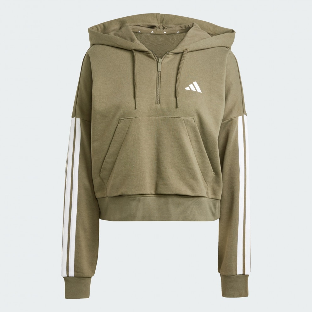 adidas sportswear Essentials 3-Stripes French Terry Quarter-Zip Hood