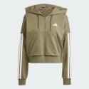 adidas sportswear Essentials 3-Stripes French Terry Quarter-Zip Hood
