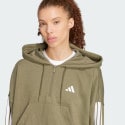 adidas sportswear Essentials 3-Stripes French Terry Quarter-Zip Hood