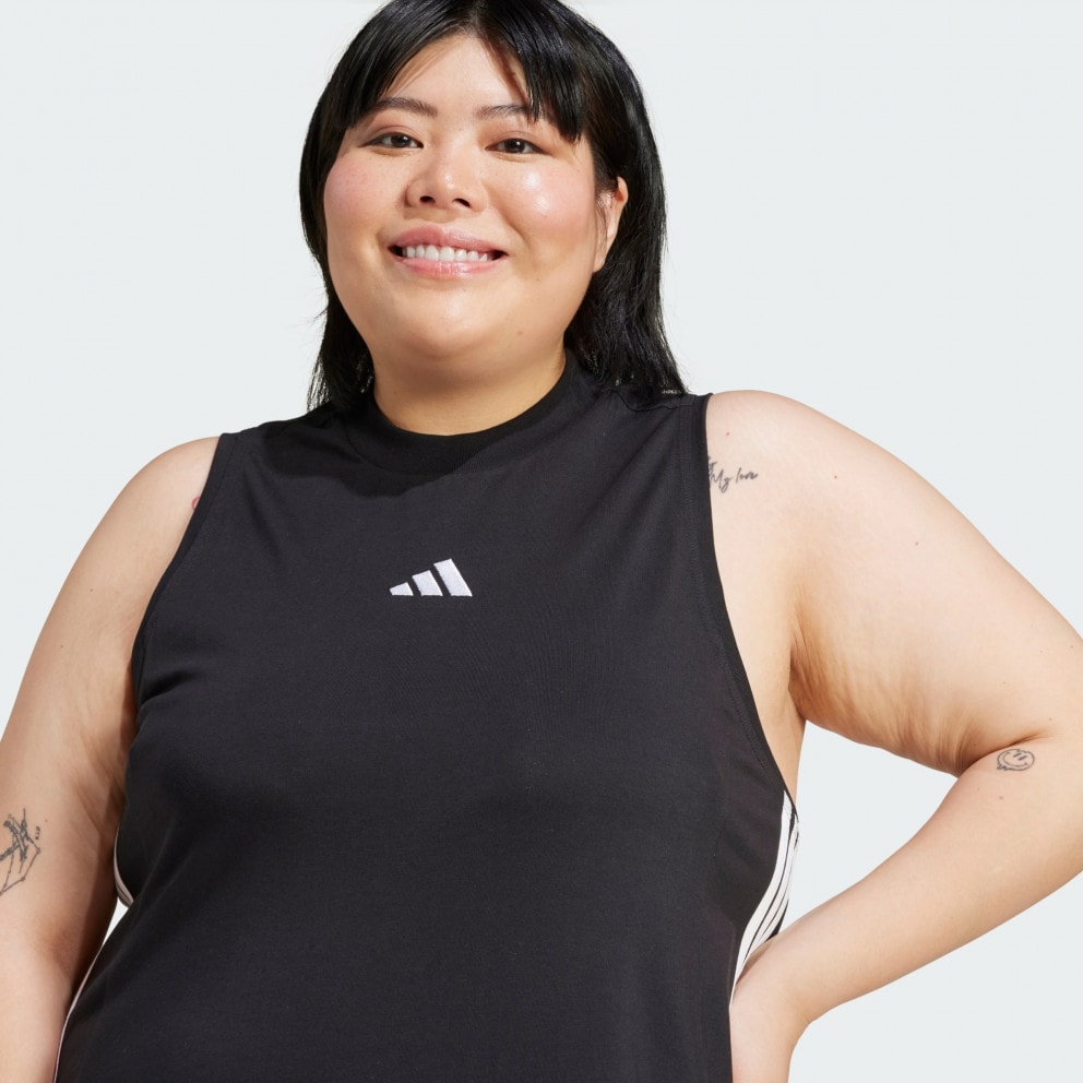 adidas sportswear Essentials 3-Stripes Long Racerback Dress (Plus Si