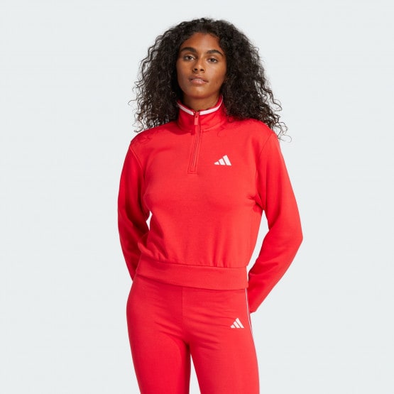 adidas sportswear Essentials Color Pop French Terry Crop Quarter-Zip